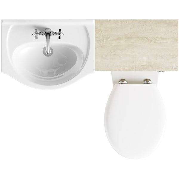 Eden oak 1040 combination with Clarity back to wall toilet