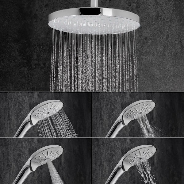 Mira Mode dual ceiling fed digital shower low pressure and pumped