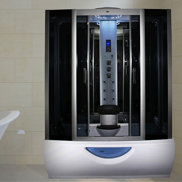 Insignia rectangular steam shower bath cabin 1650 x 850