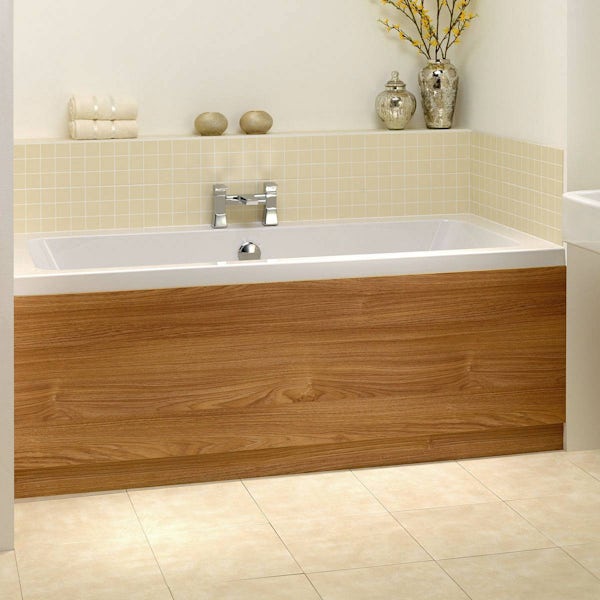 Oak Effect Bath Side Panel 1800