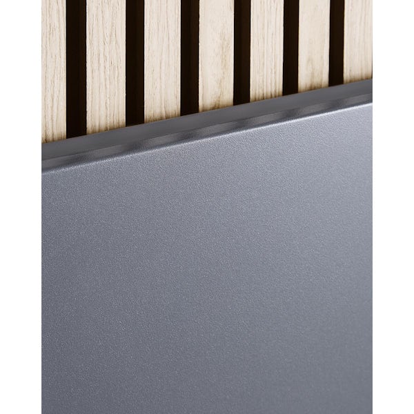 Vogue Brampton vertical textured grey aluminium radiator