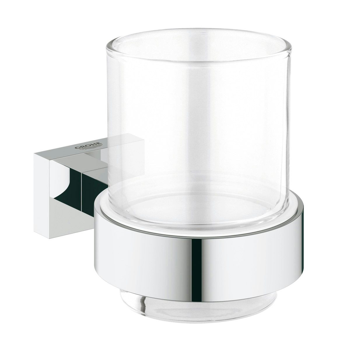 Grohe Essentials Cube tumbler and holder