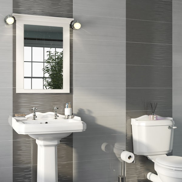 Birch Dark Grey Linear Wood Effect, Dark Grey Gloss Bathroom Wall Tiles