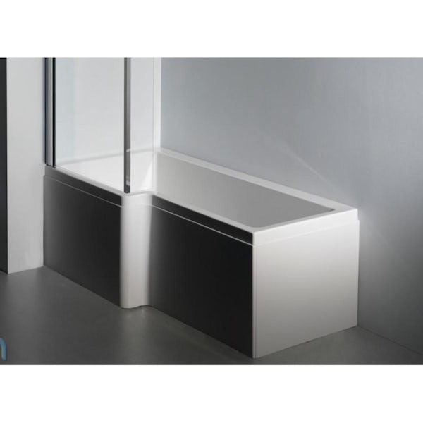 Carronite Quantum Square acrylic L shaped shower bath front panel