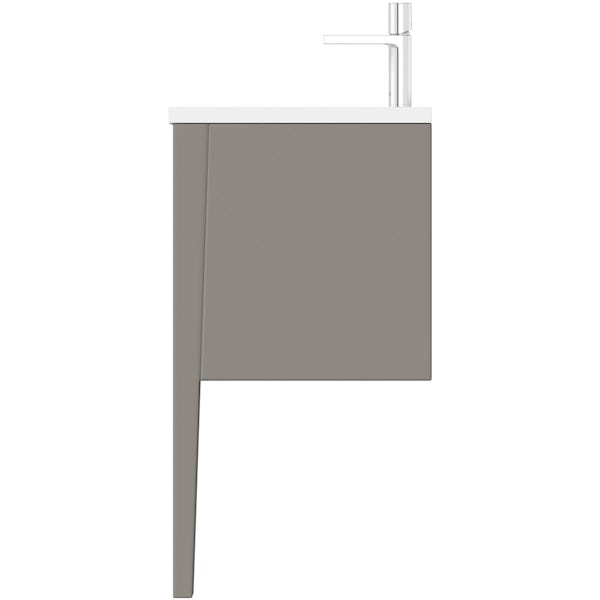 Mode Hale greystone matt vanity unit and basin 600mm