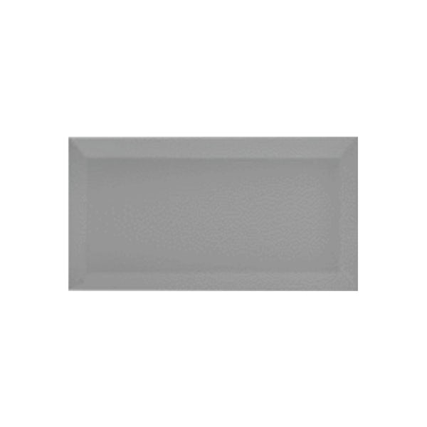British Ceramic Tile Metro bevel grey gloss tile 100mm x 200mm