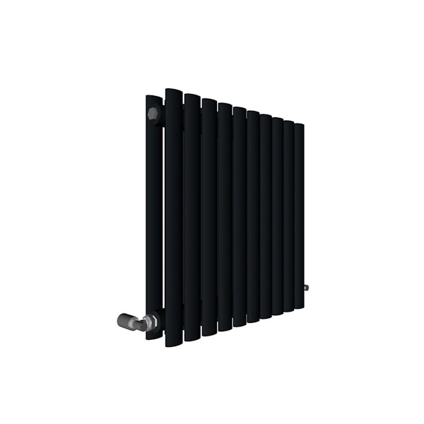 The Heating Co. Athena anthracite double horizontal oval radiator
