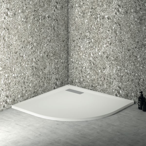 Ideal Standard Ultraflat New 900 x 900cm quadrant standard white shower tray with waste