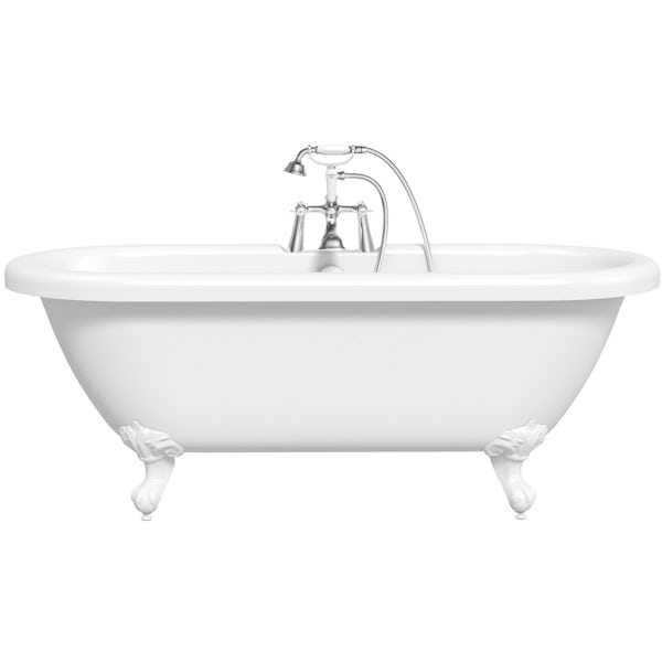 The Bath Co. Dulwich roll top bath with white ball and claw feet