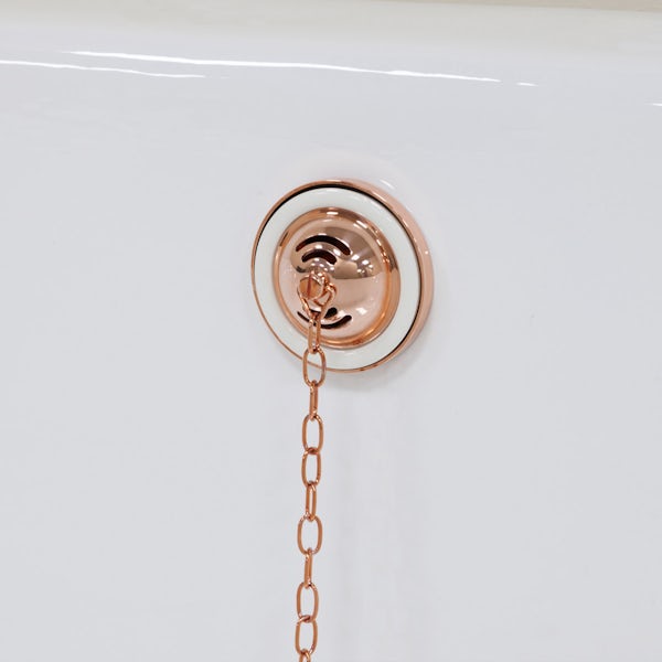 Traditional bath waste in copper finish