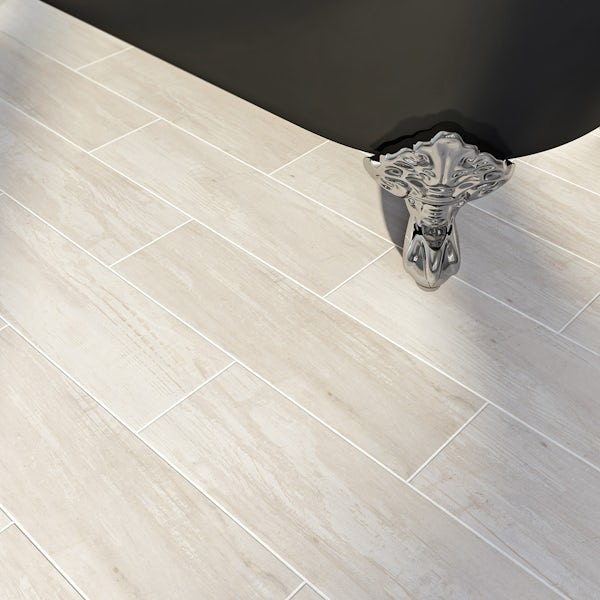 British Ceramic Tile Bark White Wood, White Wood Floor Tiles
