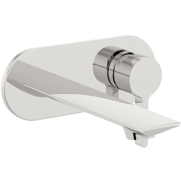 Mode Calatrava chrome wall mounted basin mixer tap