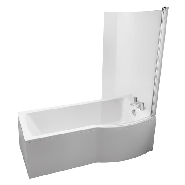 Ideal Standard Tempo right handed shower bath with bath screen and front panel 1700 x 800