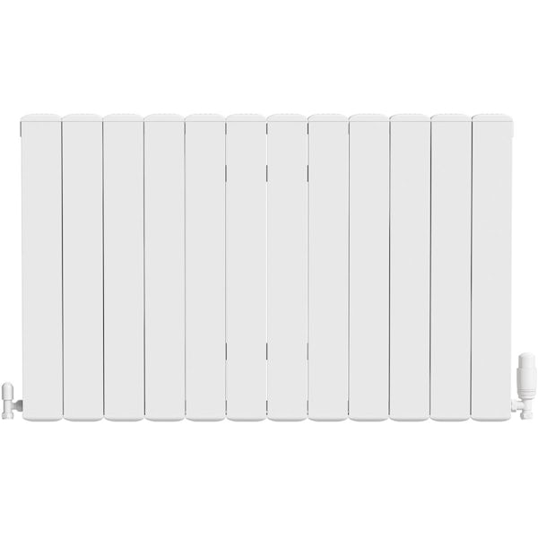 The Heating Co. Edmonton horizontal textured white aluminium radiator
