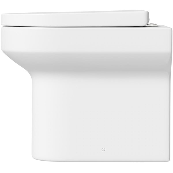 Orchard Wharfe rimless back to wall toilet and wrapover soft close toilet seat and concealed cistern