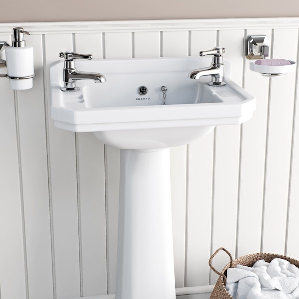 The Bath Co. Camberley lever bath pillar taps offer pack