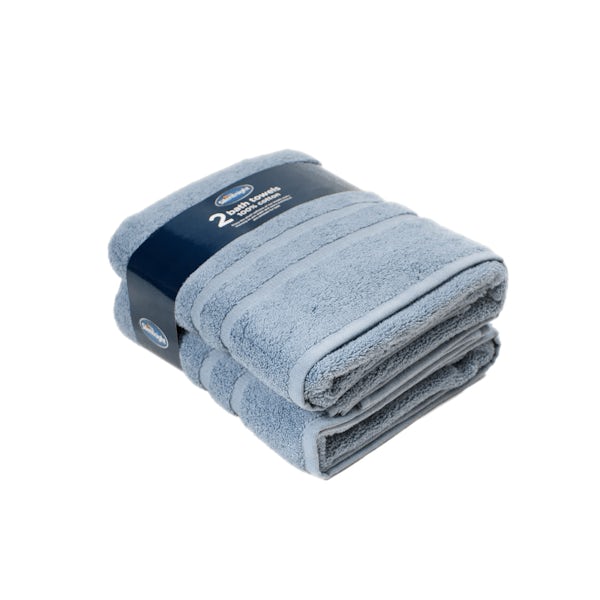 Silentnight Set of 2 Blue Bath Towel