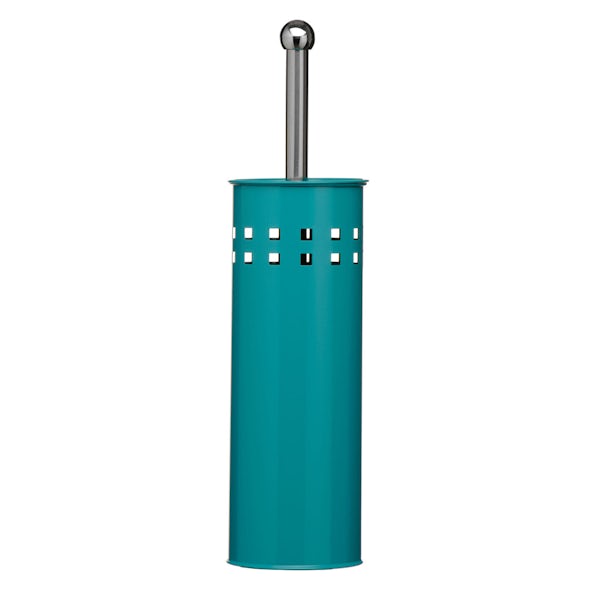 Accents Turquoise 3l bin and toilet brush 2 piece bathroom accessory set