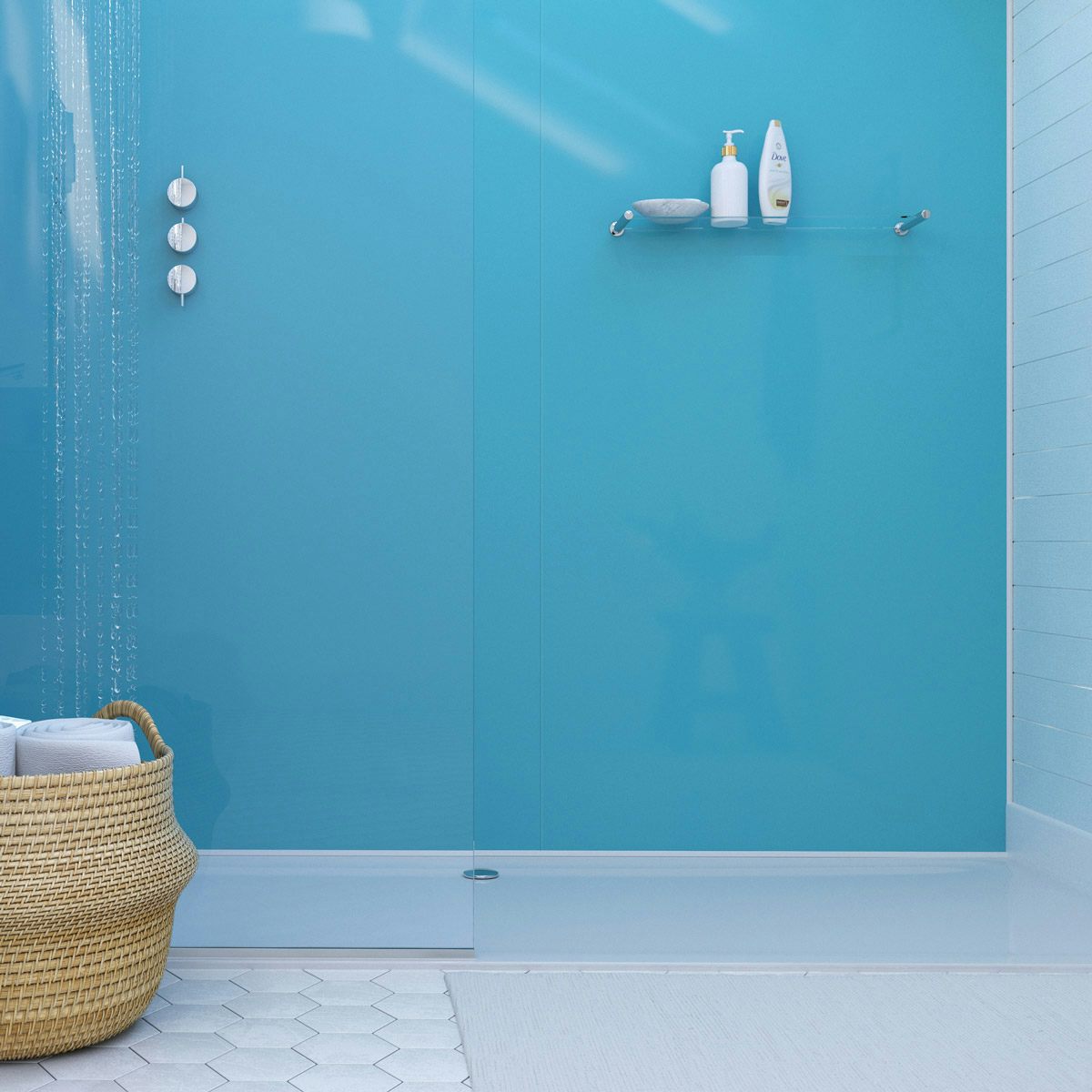 Showerwall Azure Acrylic Shower Wall Panel | VictoriaPlum.com