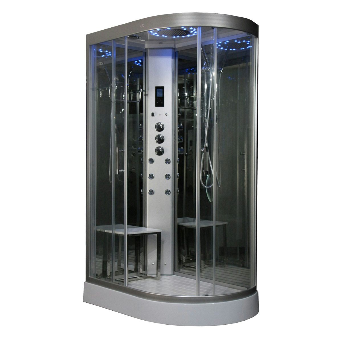 Insignia left handed offset quadrant steam shower cabin ...