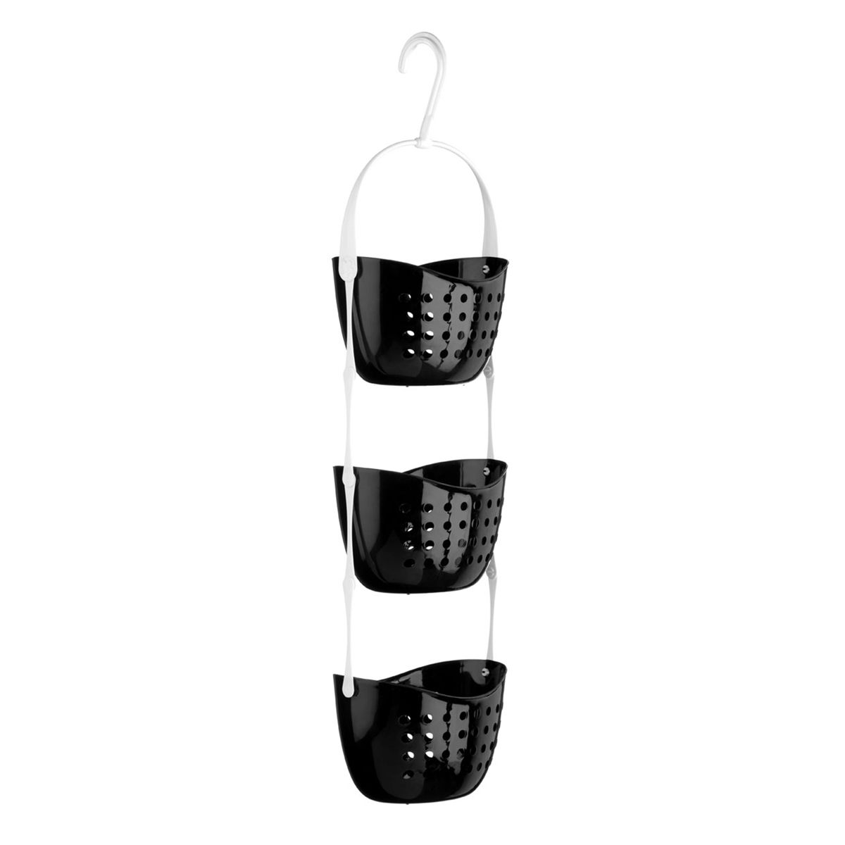 Accents Black 3 tier hanging shower caddy