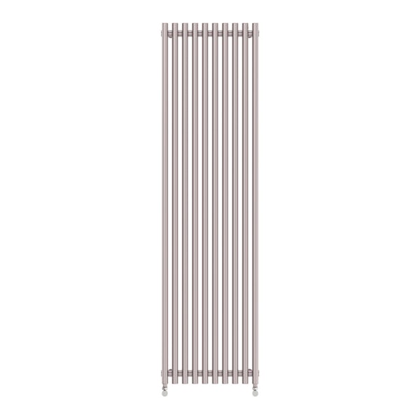Tune matt nickel single vertical radiator 1800 x 490