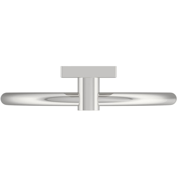 Accents square plate contemporary towel ring