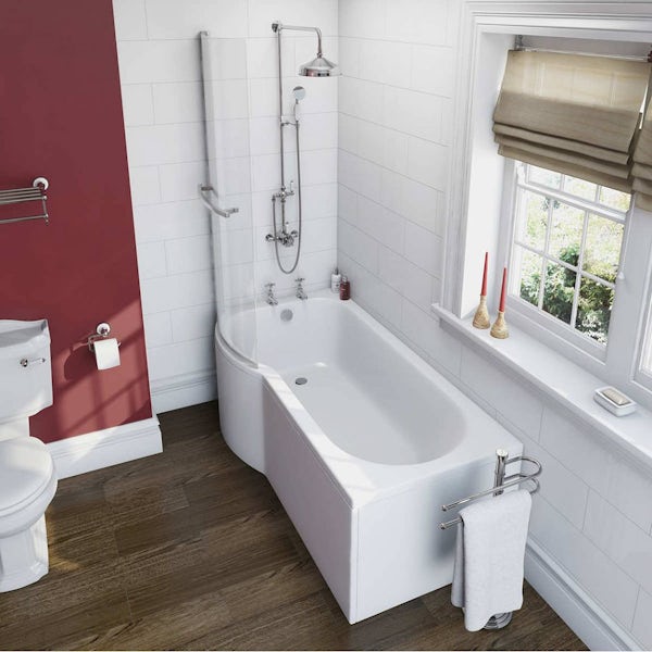 Winchester Bathroom Suite with Evesham 1700 x 850 Shower Bath LH