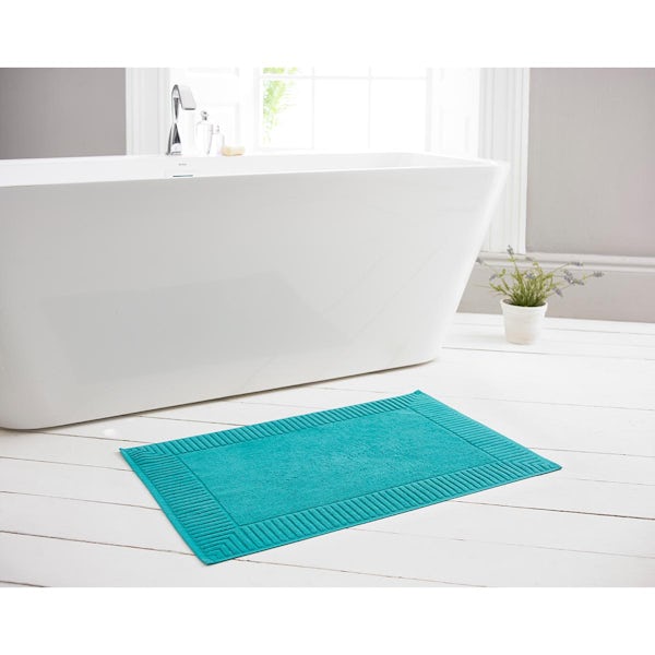Deyongs Bliss antibacterial 650gsm bath mat teal