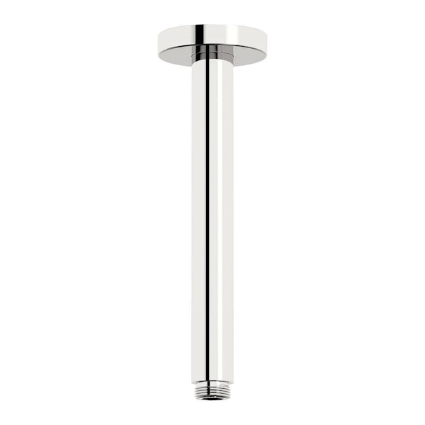 Mode Hardy round twin thermostatic shower set with sliding rail and ceiling shower head