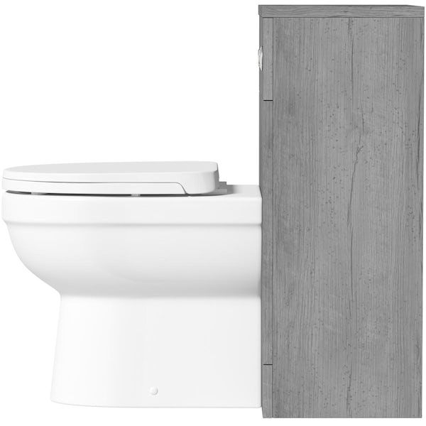 Orchard Lea concrete slimline back to wall unit 500mm and Eden back to wall toilet with seat