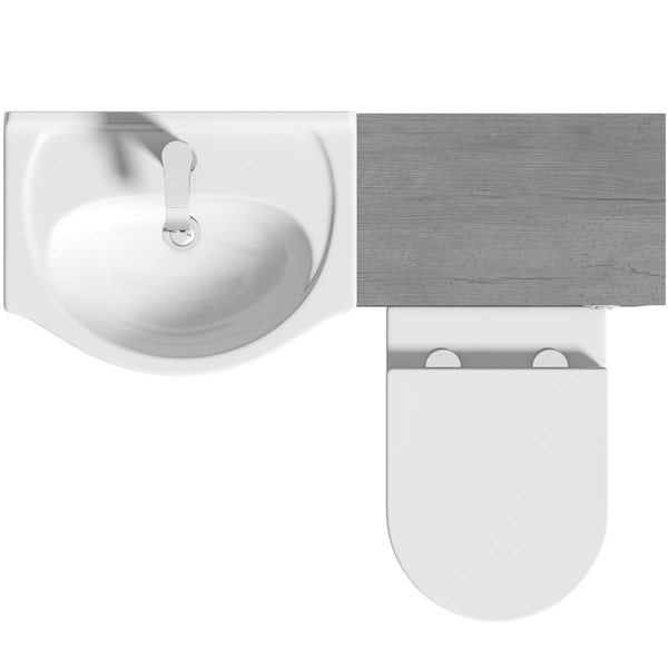 Orchard Lea concrete 1060mm combination and Contemporary back to wall toilet with seat