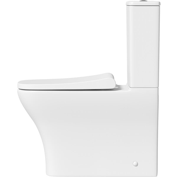 VitrA Ava square rimless close coupled toilet and soft close seat