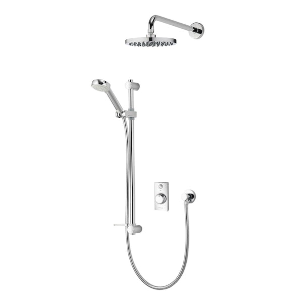 Aqualisa Visage Q Smart concealed shower standard with adjustable handset and wall head