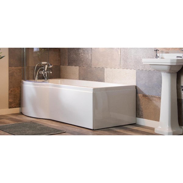 Carronite Aspect acrylic P shaped shower bath front panel 1700mm