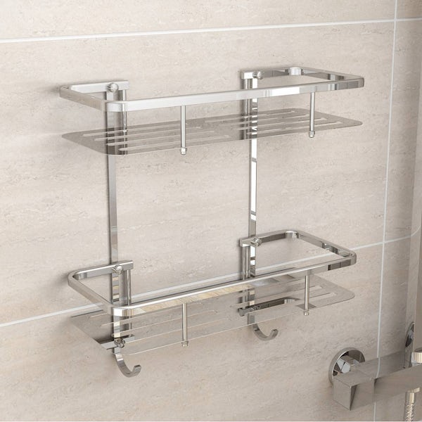 Options Brass Wall Mounted Shower Tidy