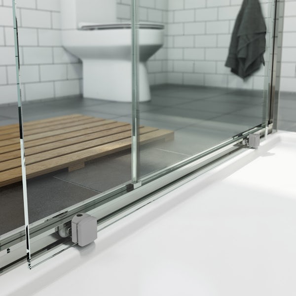 Orchard 6mm sliding shower enclosure with stone shower tray