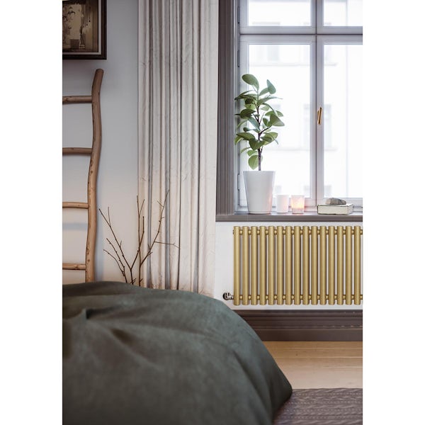 Terma Rolo-Room horizontal radiator brass