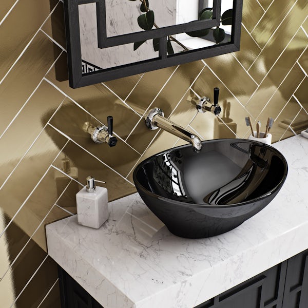 The Bath Co. Beaumont lever wall mounted basin mixer tap