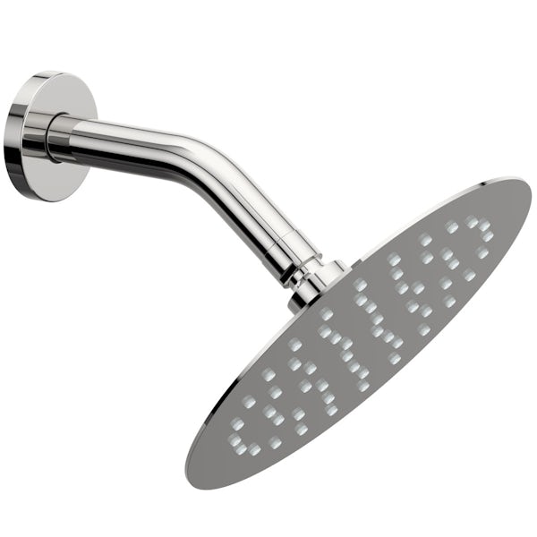 Mode round shower head and wall elbow 200mm