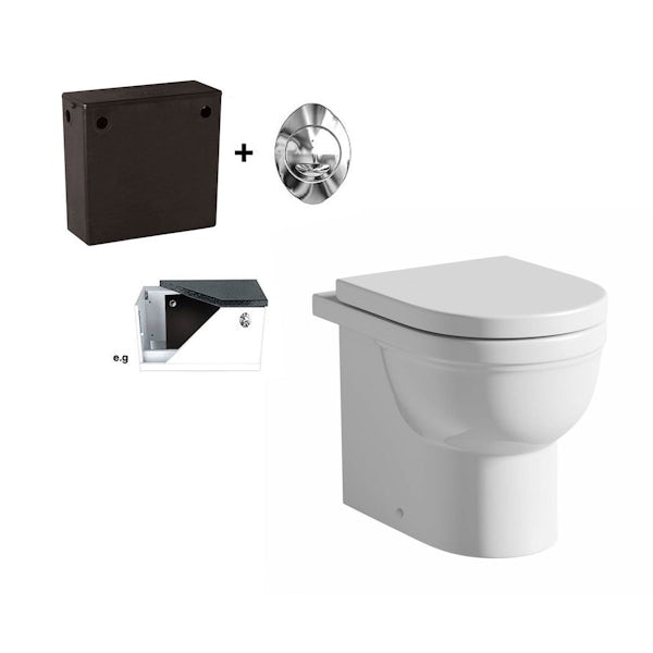 Deco Back To Wall Toilet Inc Seat and Concealed Cistern