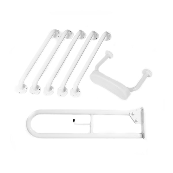 Nymas NymaPRO Doc M rail only toilet pack with back rest in white