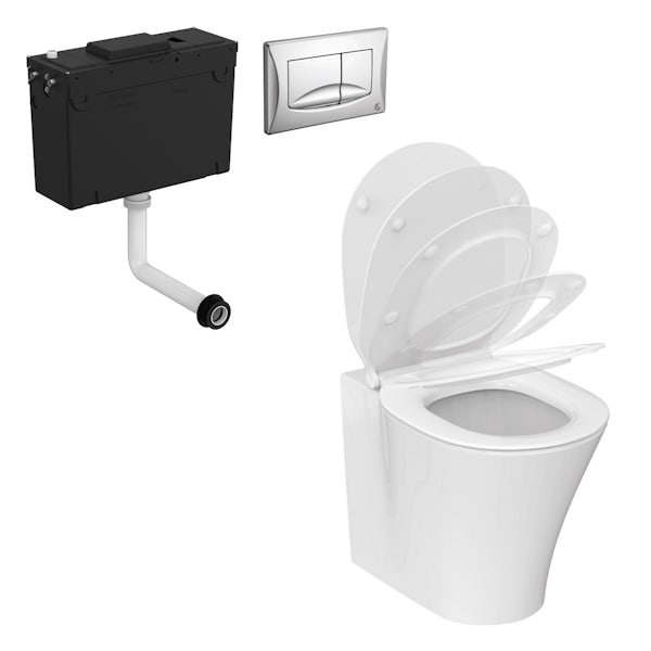 Ideal Standard Concept Air back to wall toilet with soft close toilet seat and concealed cistern