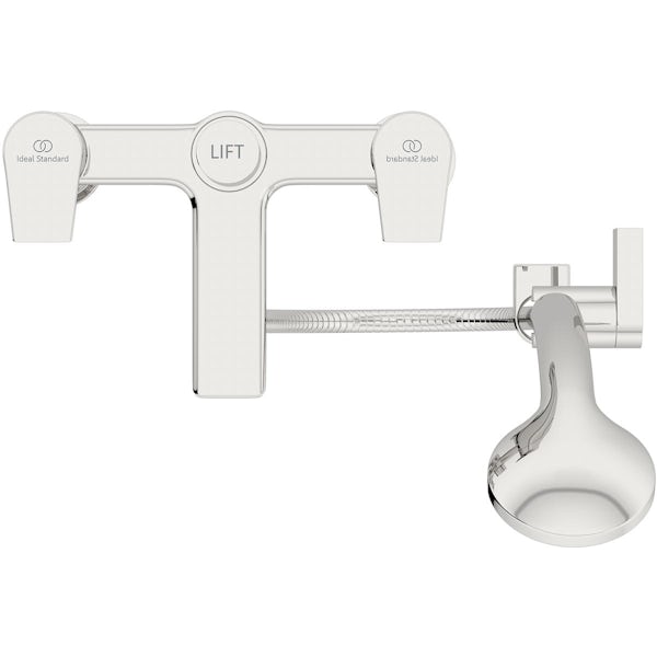 Ideal Standard Tesi two hole dual control bath shower mixer with shower set
