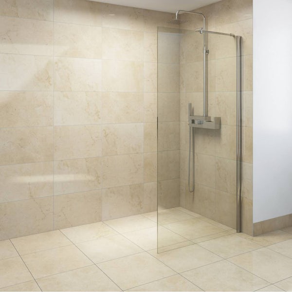 8mm Walk in Recess Shower Enclosure Pack 1600 X 900 with Shower Tray