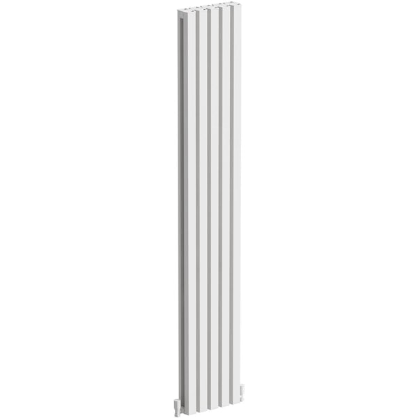 The Heating Co. Hamilton vertical textured white aluminium radiator