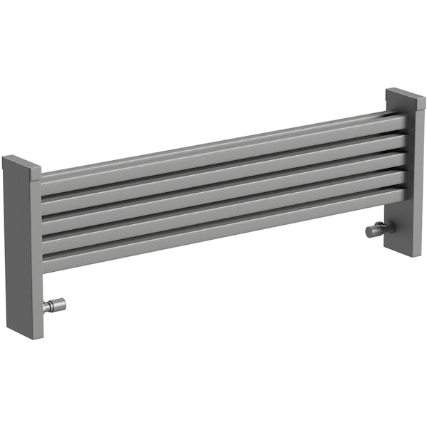 The Heating Co. Nova Scotia textured grey aluminium radiator