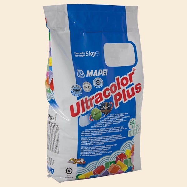Mapei Ultracolor Plus jasmine wall and floor grout 5kg