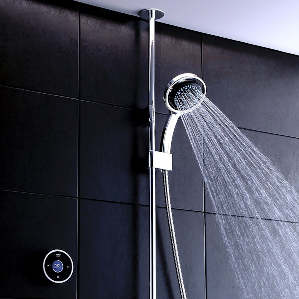 Mira Platinum ceiling fed digital shower pumped