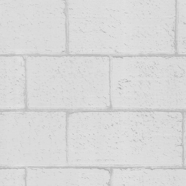Graham & Brown Breezeblock white wallpaper